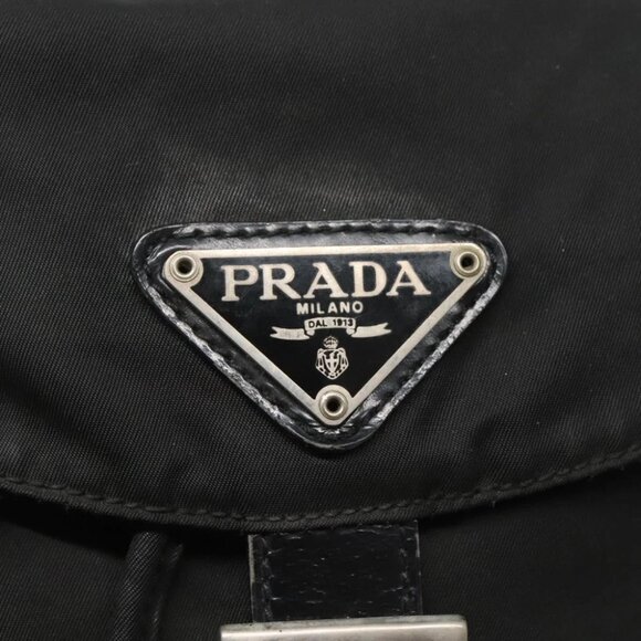 PRADA Backpack Nylon Black Silver Auth - Picture 5 of 16